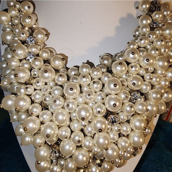 J CREW PEARL STATEMENT NECKLACE 24:+3" - Picture 7 of 10